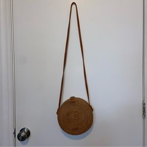 Round Woven Crossbody Bag (From Bali)